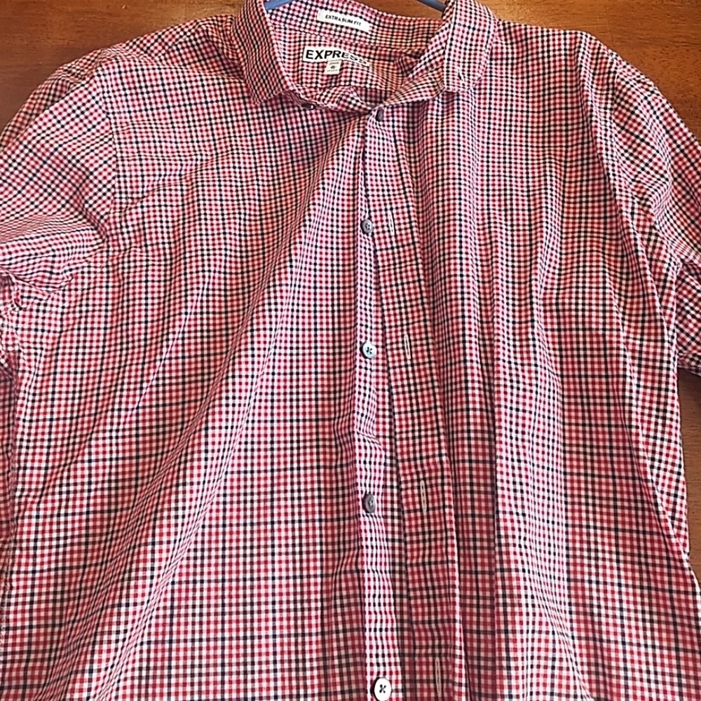 Express botton up slim fit size XL